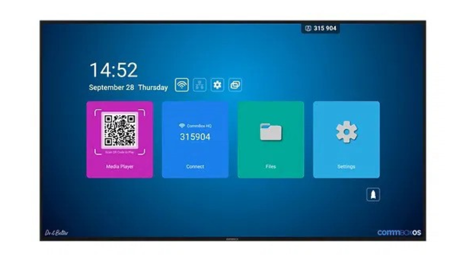 Commbox Intelligent Digital Display with Speakers, CommboxOS 86"