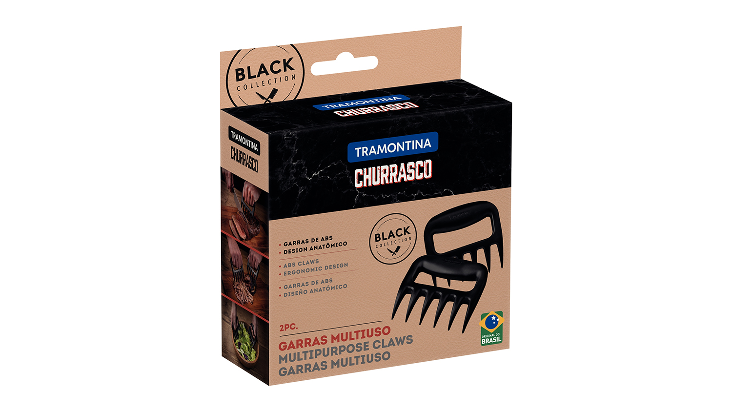 Tramontina Churrasco Black Collection Barbeque Meat Shredding Claw 2pcs.
