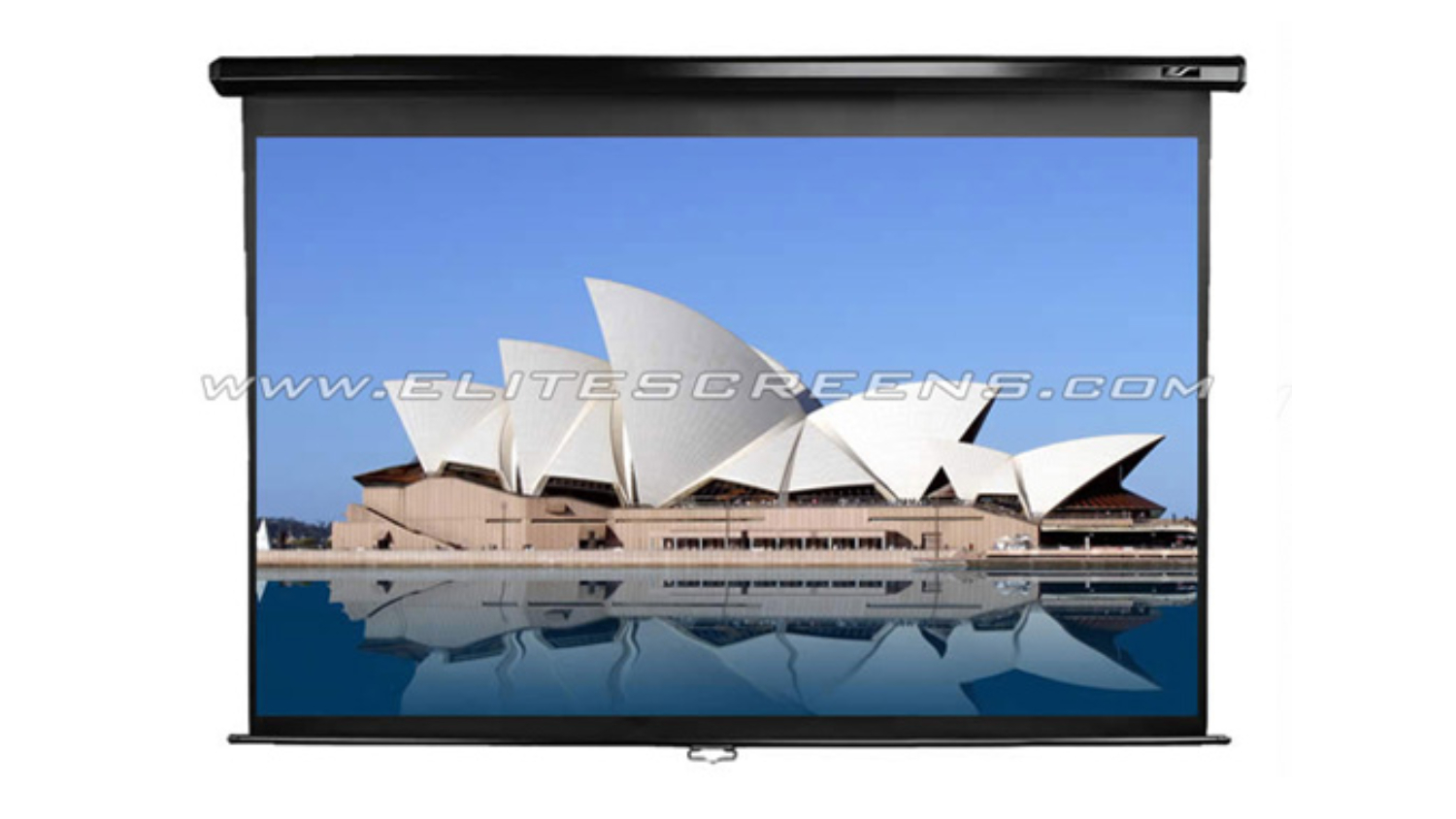 Elite Screens Manual Pull-Down Projector Screen 202" (16:9) - Black