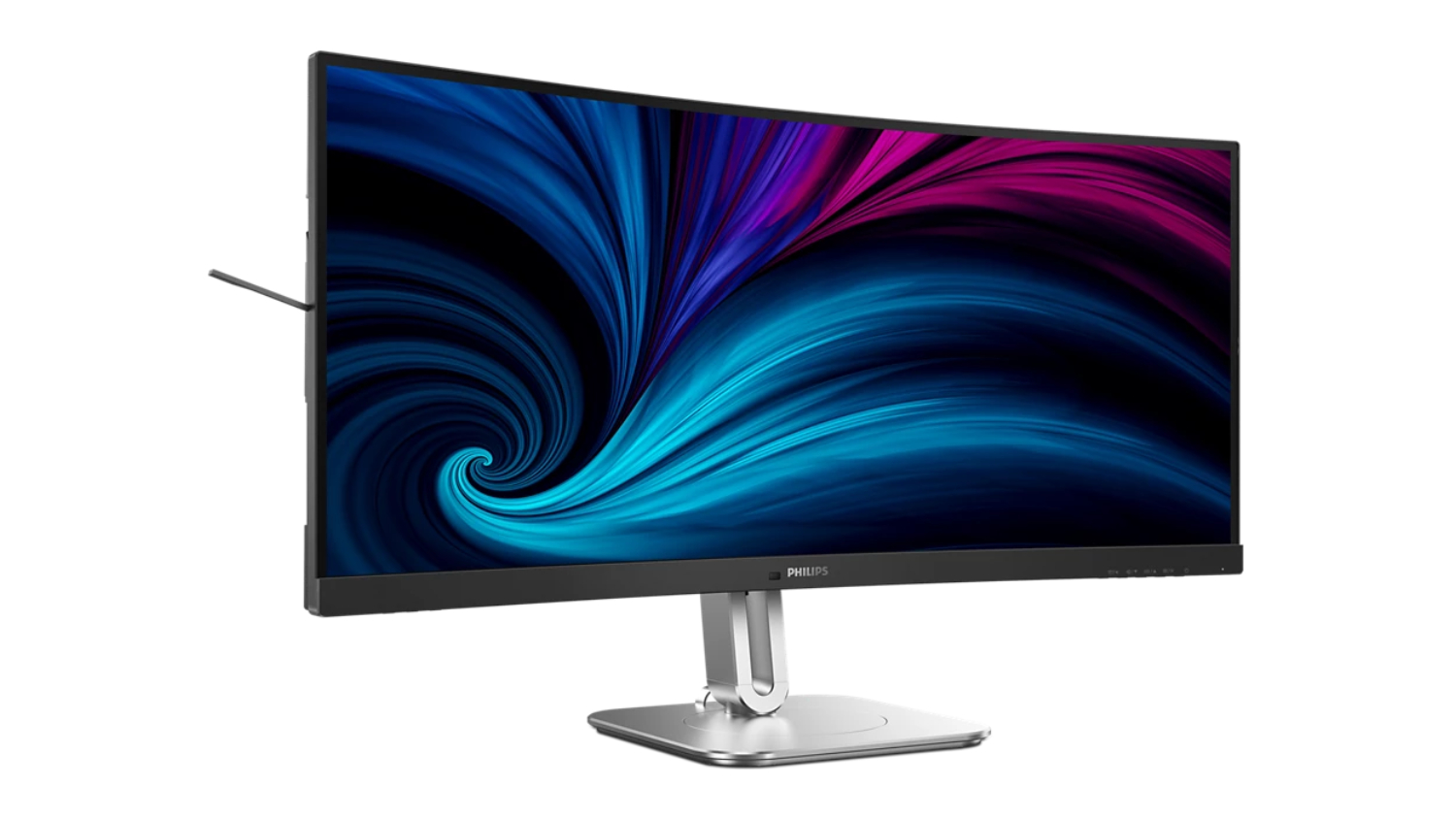 Philips 34" Curved WQHD Business Monitor with USB-C Connection, Windows Hello, Pop-Up Webcam - 3443x1440 60Hz VA Panel