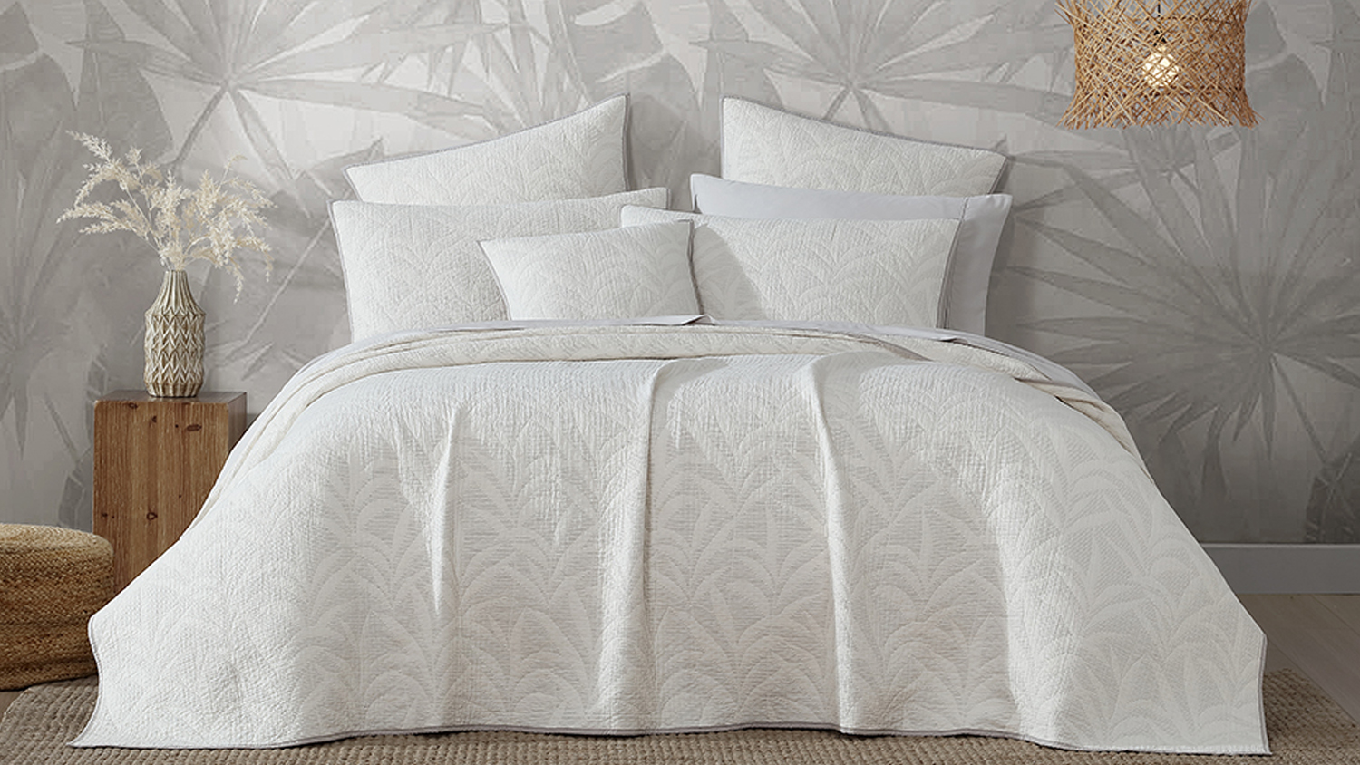 Kailani Fog Queen/King Coverlet Set by Platinum