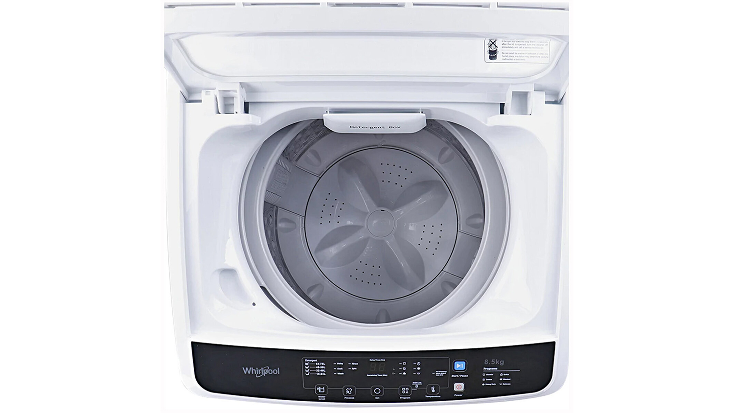 Whirlpool 8.5kg Top Loading Washing Machine with 6 Programs - White (WB90805)