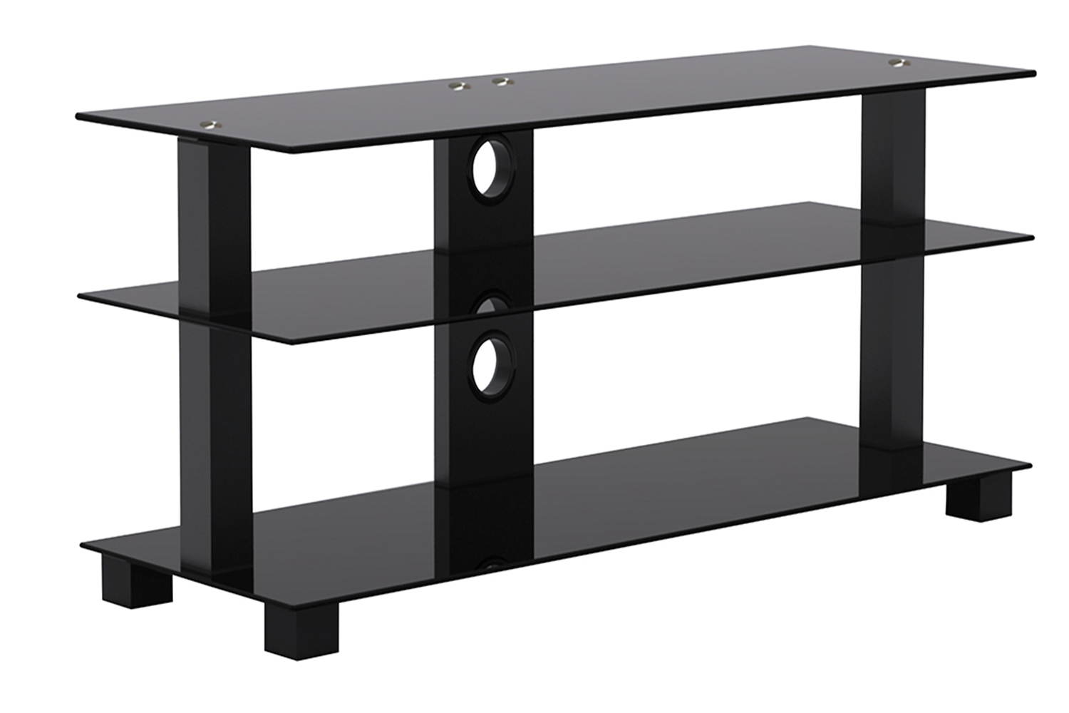 Kaiapoi 3 Shelf 32-46 TV Table Black by Pudney and Lee
