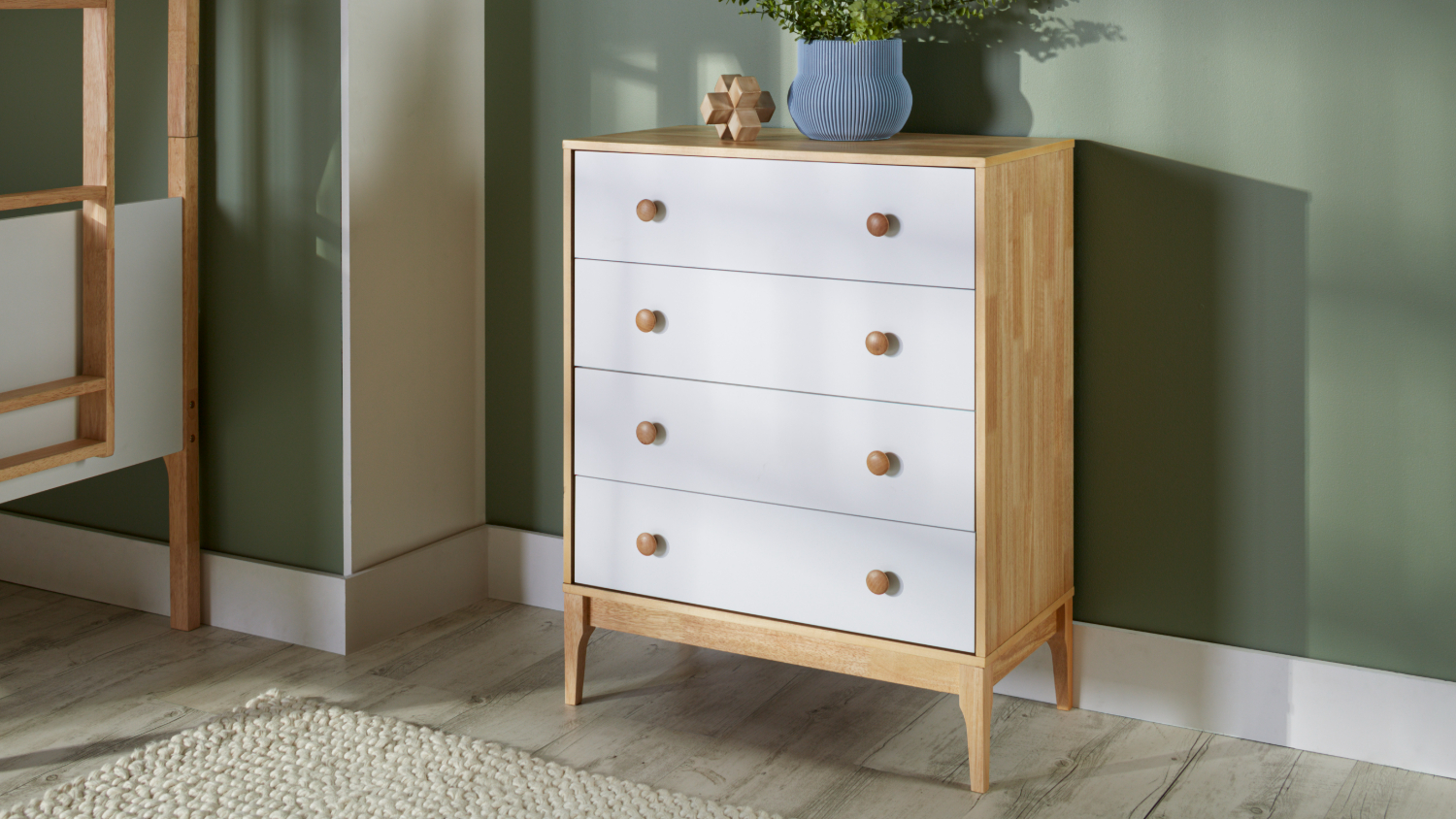 Jesse 4 Drawer Tallboy - White