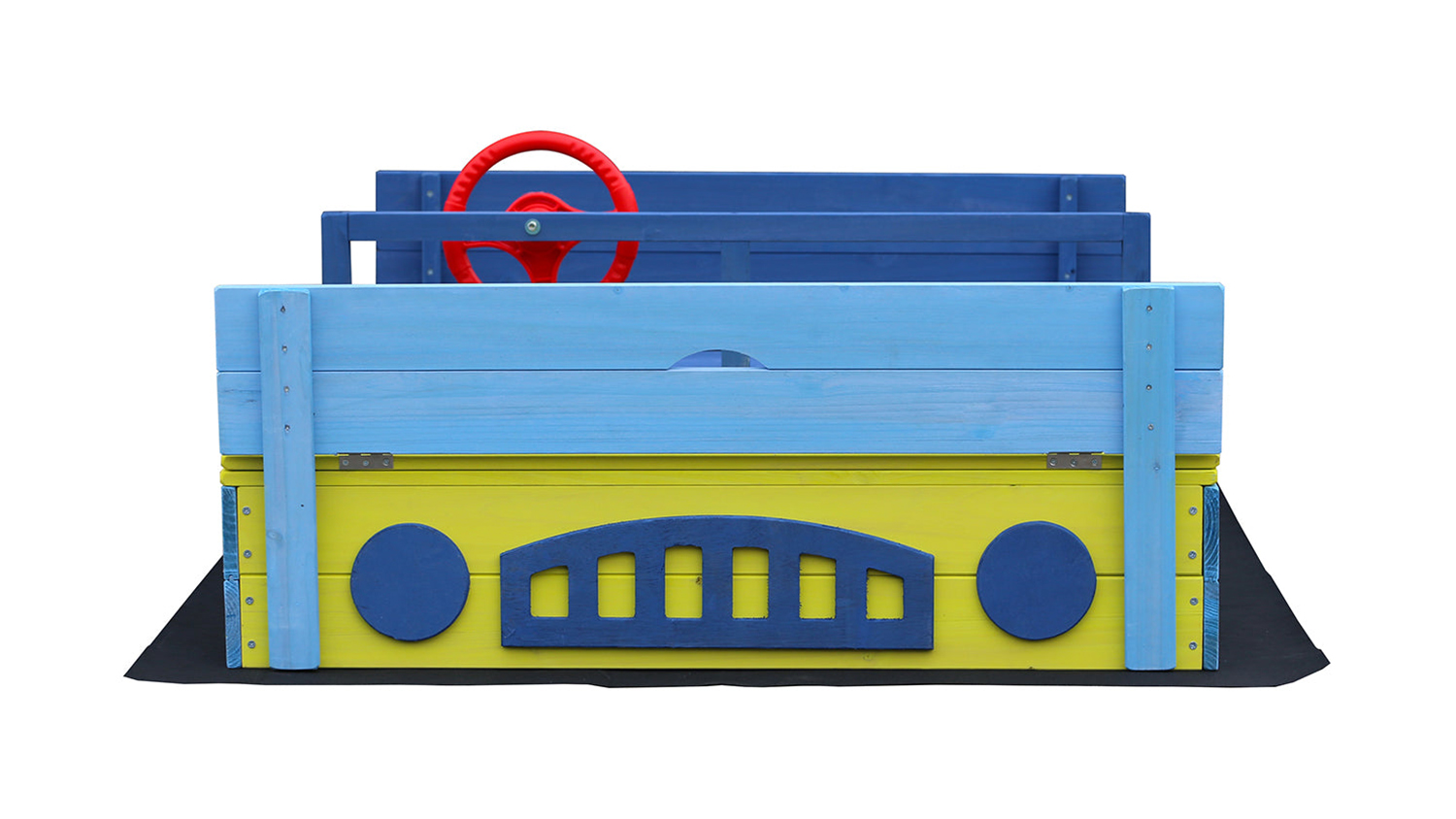 TSB Living Wooden Themed Sandbox 100 x 118 x80cm - Beep Beep Car