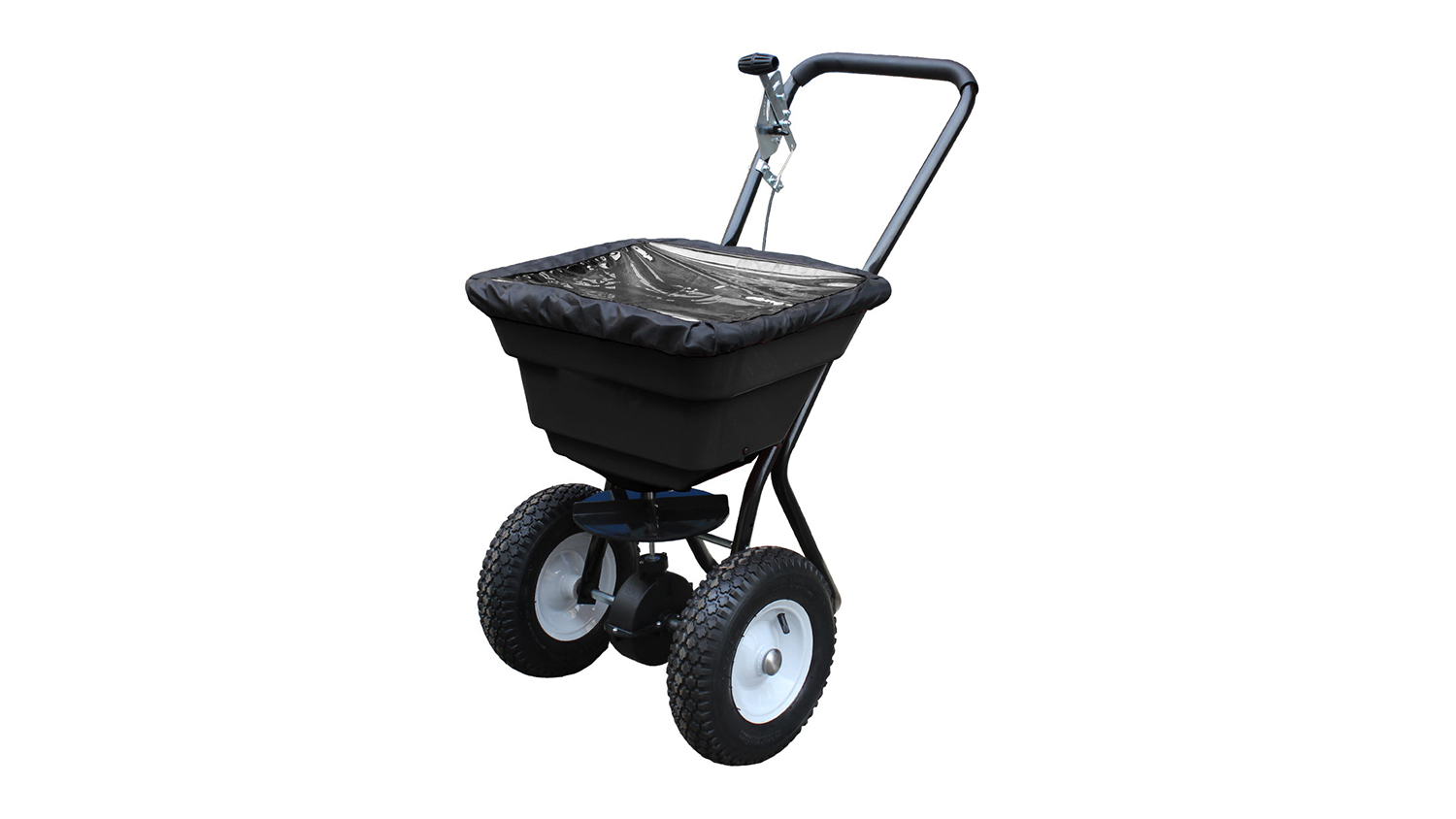 TSB Living Adjustable Walk-Behind Gardening Mulch Spreader with Cover 29L