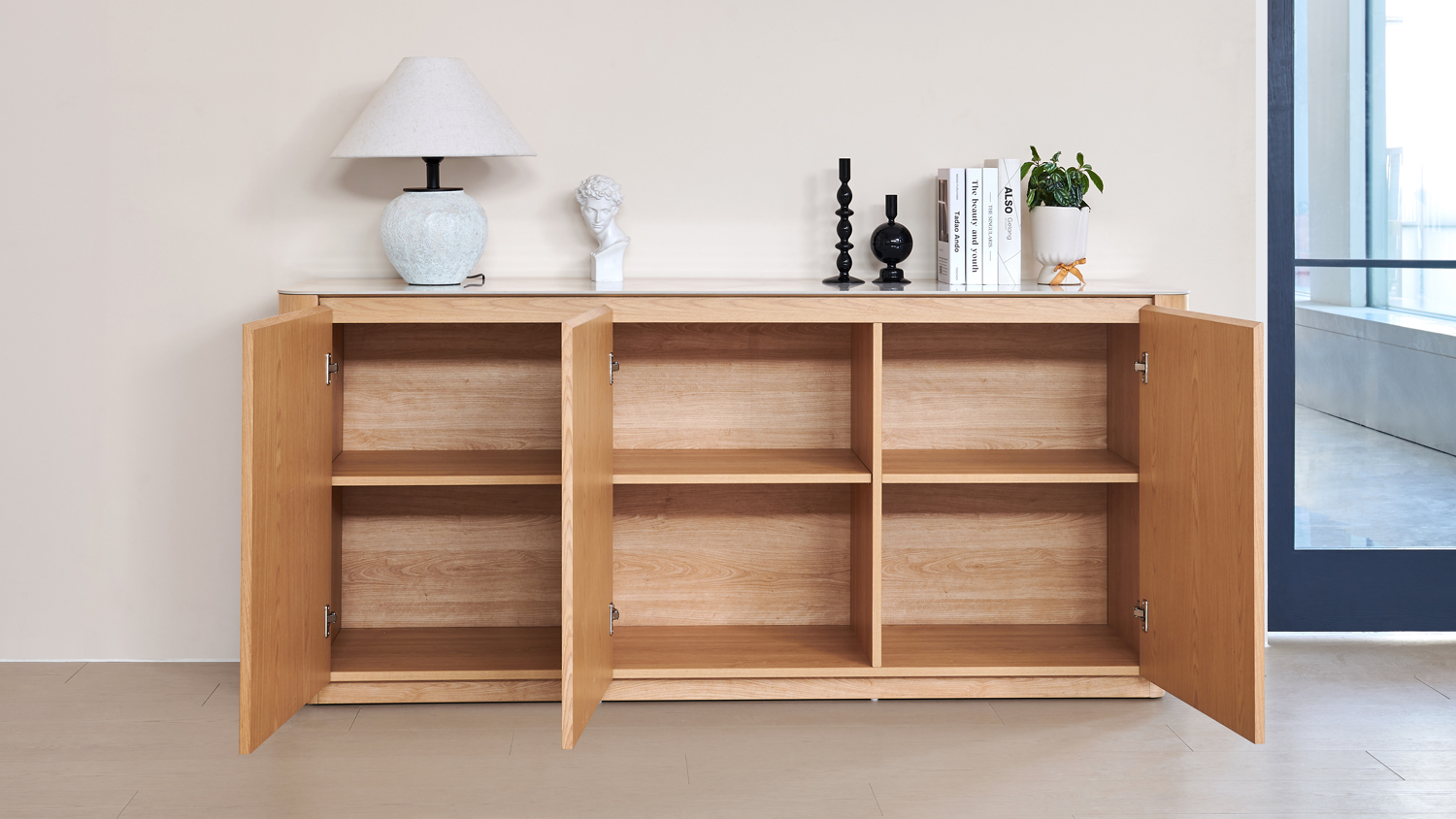 Stanza 1800mm 3 Door Buffet Table