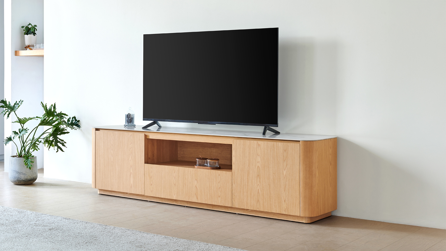 Stanza 2000mm 2 Door 1 Drawer Entertainment Unit