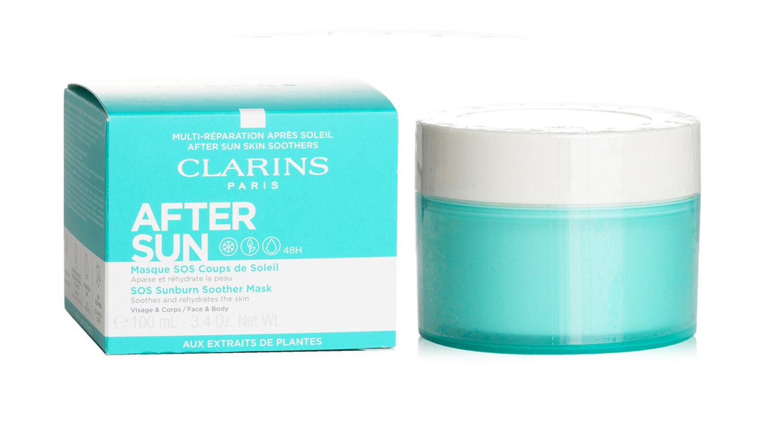 Clarins After Sun SOS Sunburn Soother Mask - For Face & Body - 100ml/3.4oz