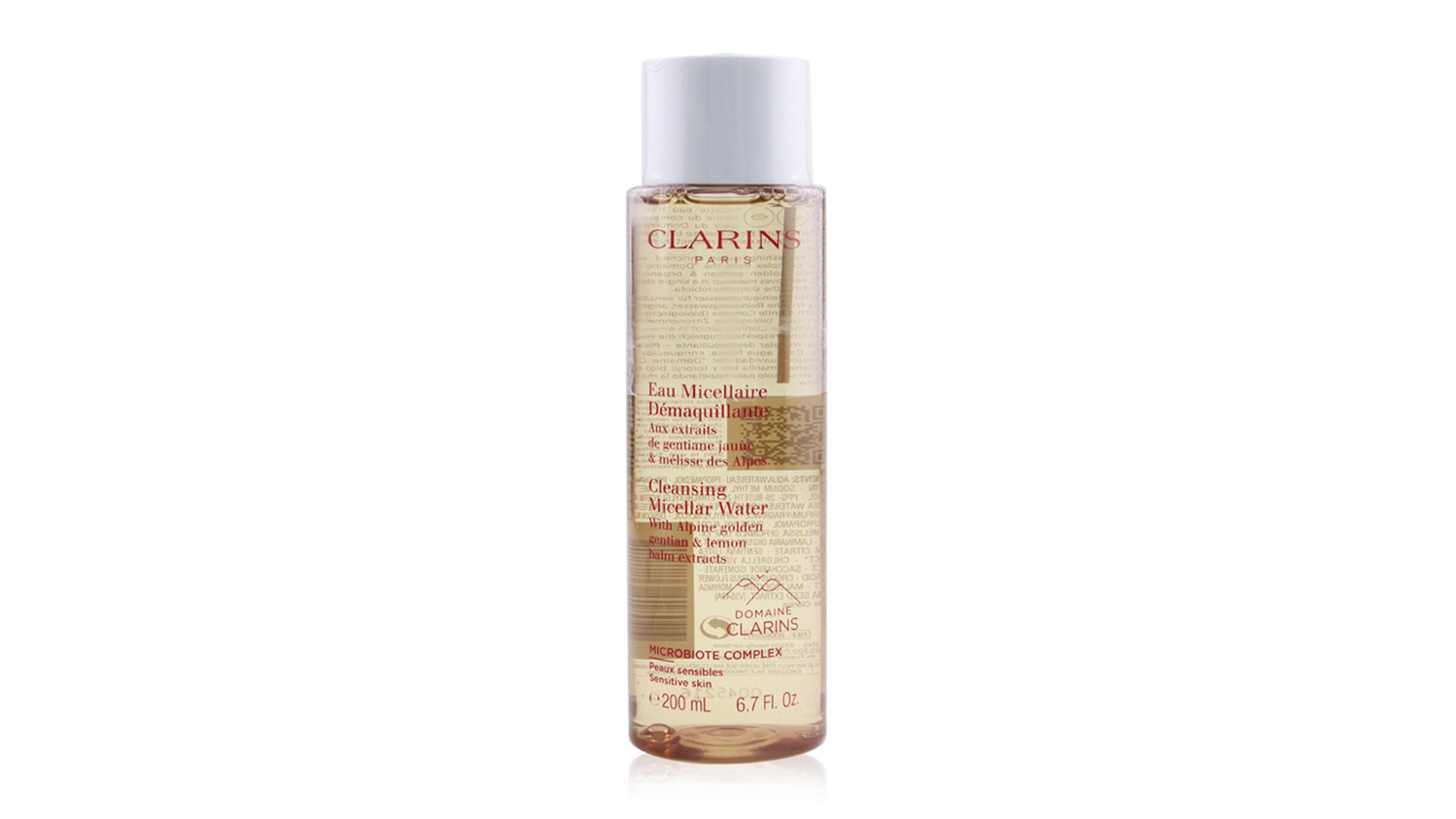 Clarins Cleansing Micellar Water with Alpine Golden Gentian & Lemon Balm Extracts - Sensitive Skin - 200ml/6.7oz
