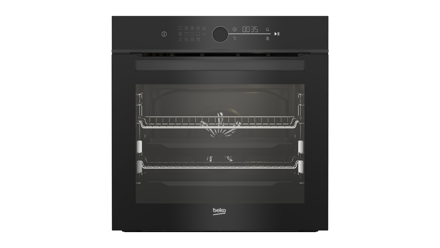 Beko 60cm Built-In Oven with 15 Functions - Dark Stainless Steel (BBO6852PDX)