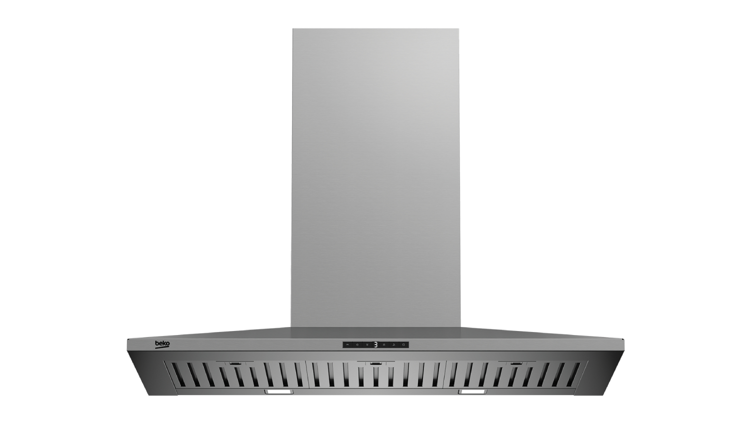 Beko 90cm Pyramid Chimney Wall Mounted Rangehood - Stainless Steel (BRH90CX)