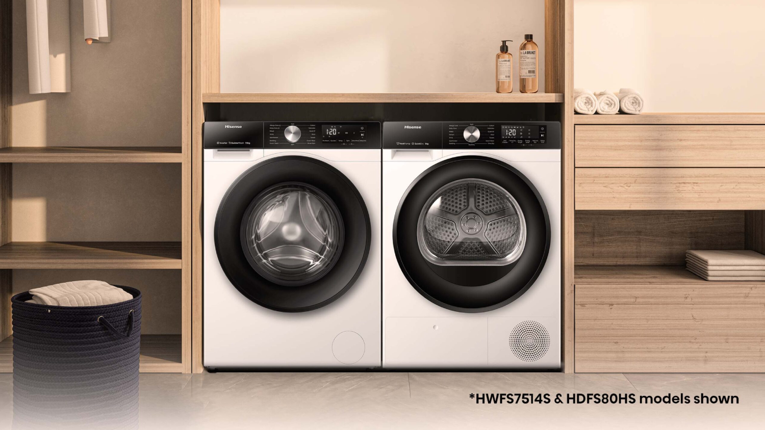 Hisense 8kg Heat Pump Condenser Dryer with 16 Programs - White (HDFS80HS)