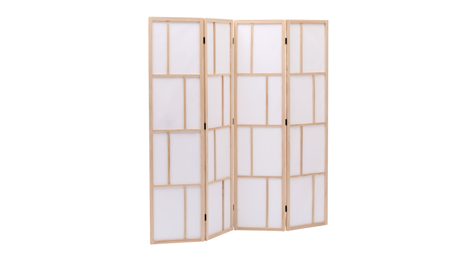 TSB Living 4 Panel Room Divider 170 x 174cm - Natural Showa