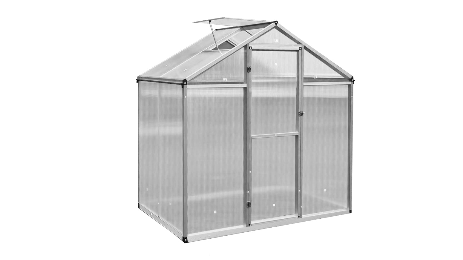 TSB Living Outdoor Aluminium and PC Greenhouse 2.4 x 1.8 x 1.9m