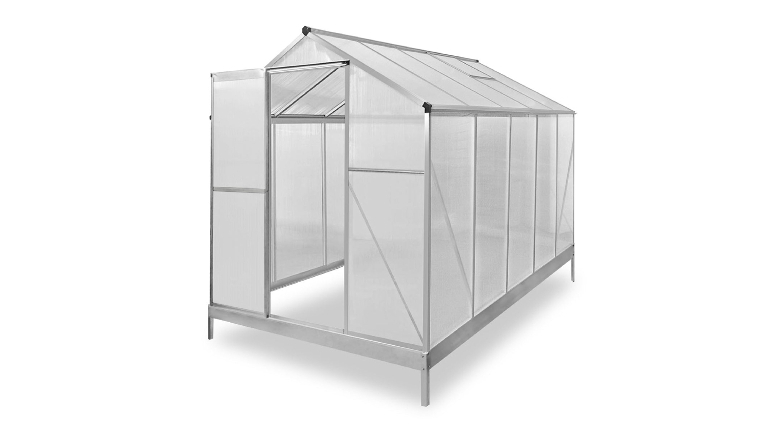 TSB Living Outdoor Aluminium and PC Greenhouse 1.9 x 1.2 x 1.9m