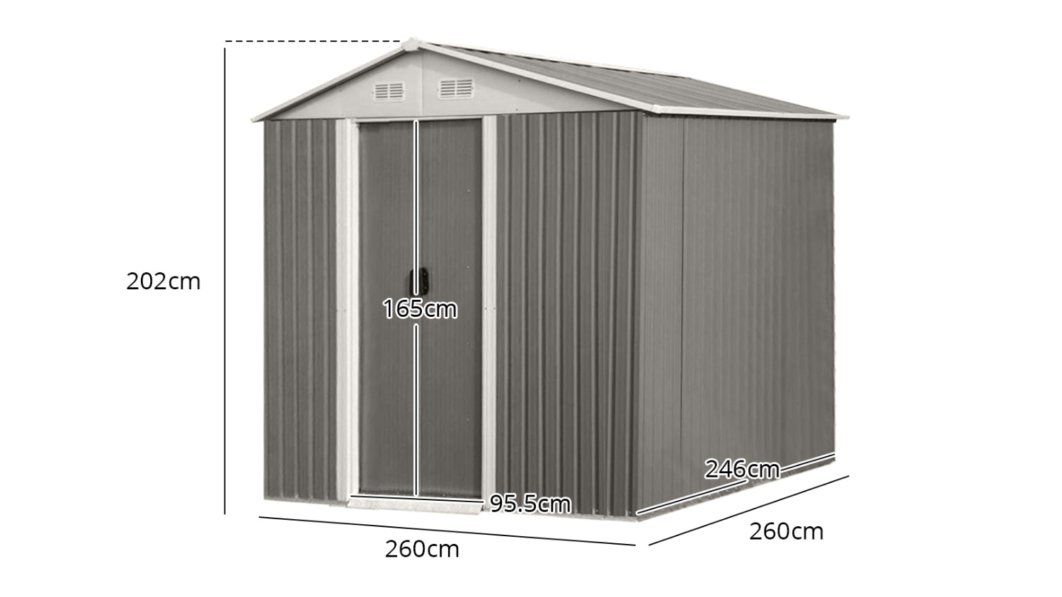 TSB Living Outdoor Aluminium and PC Greenhouse 3 x 1.9 x 1.9m