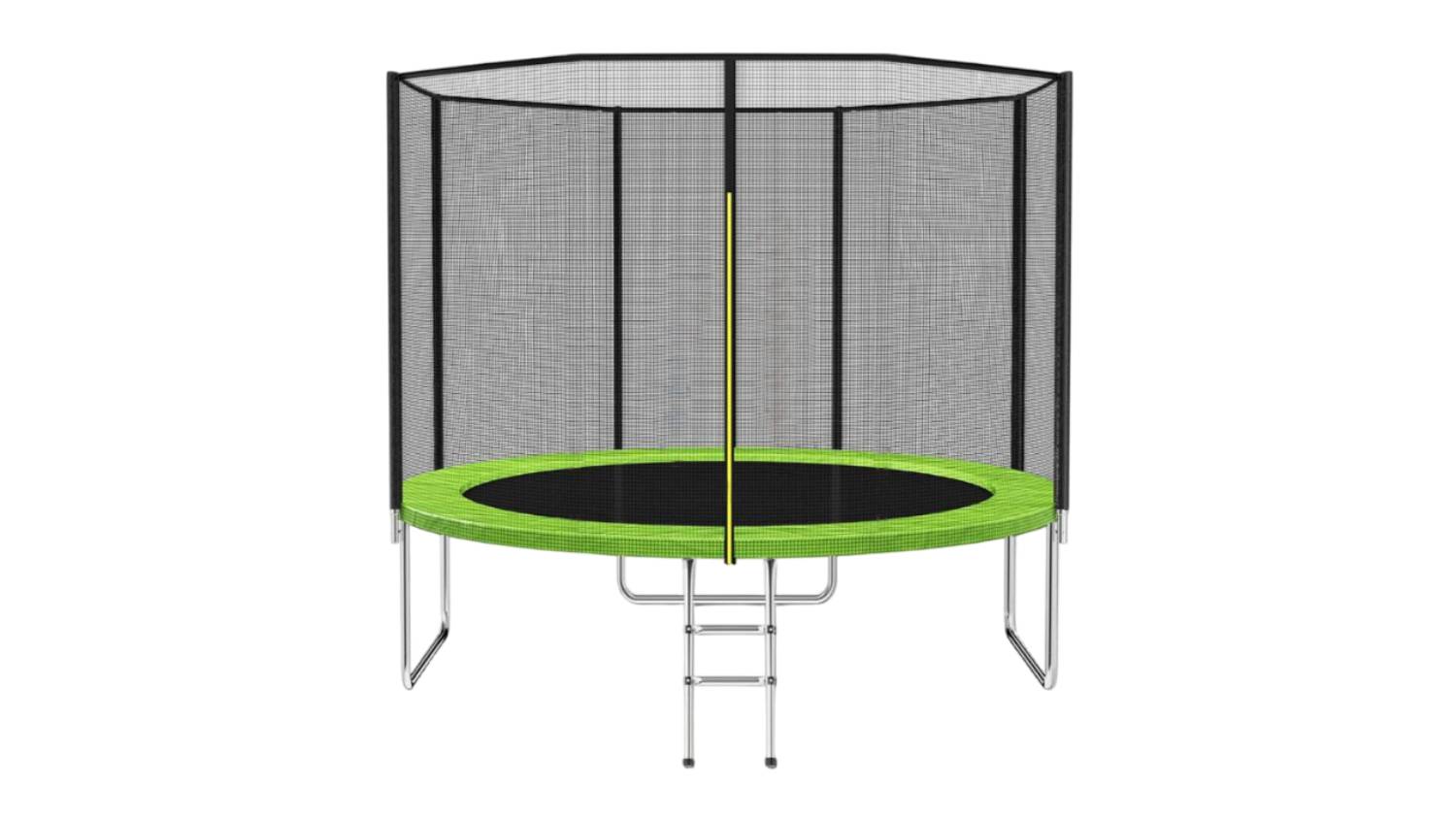 TSB Living Trampoline Outside Safety Net with Ladder 2.4m - Lime