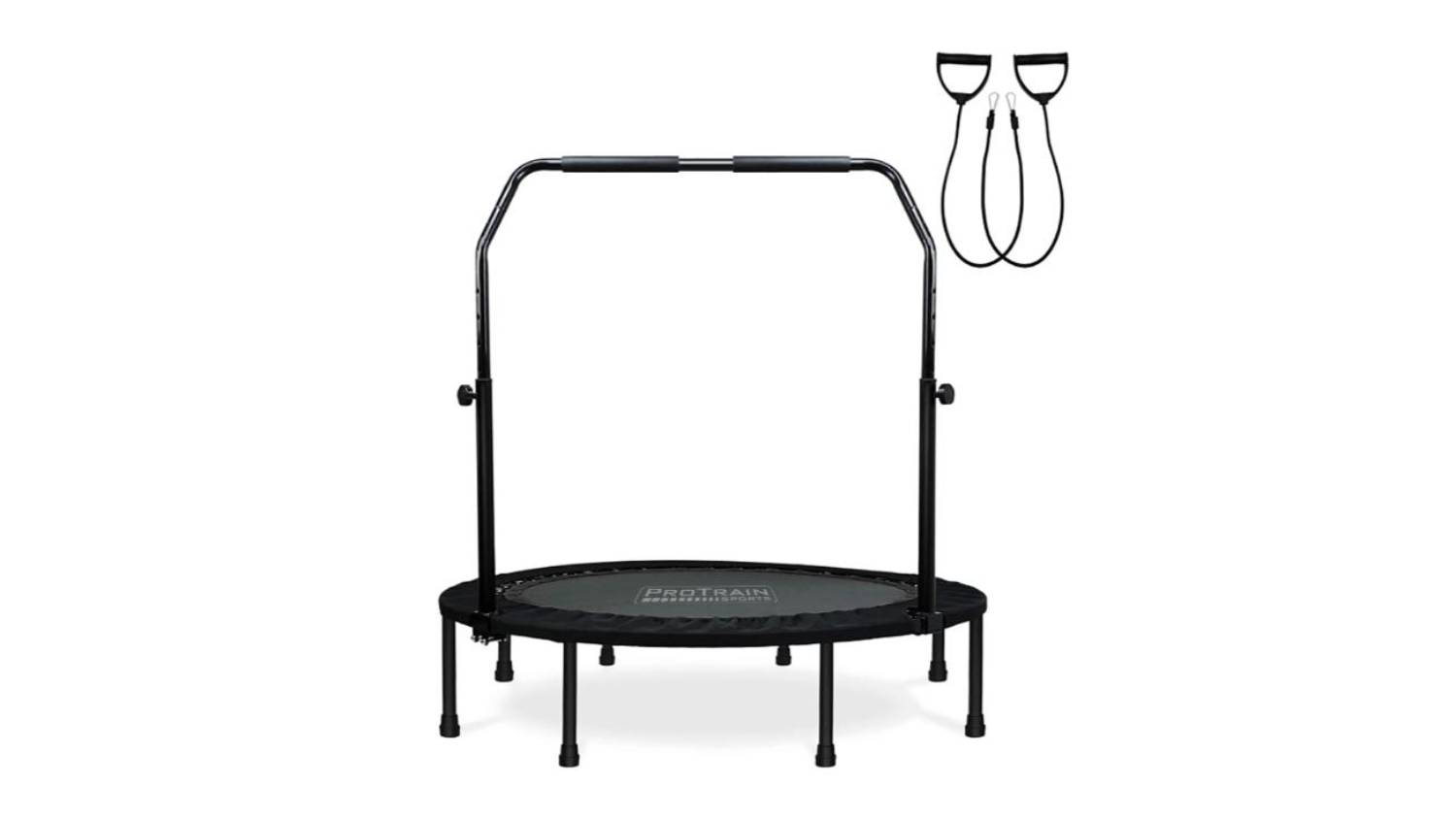 TSB Living Mini Fitness Trampoline with Handles, Resistance Bands 48B