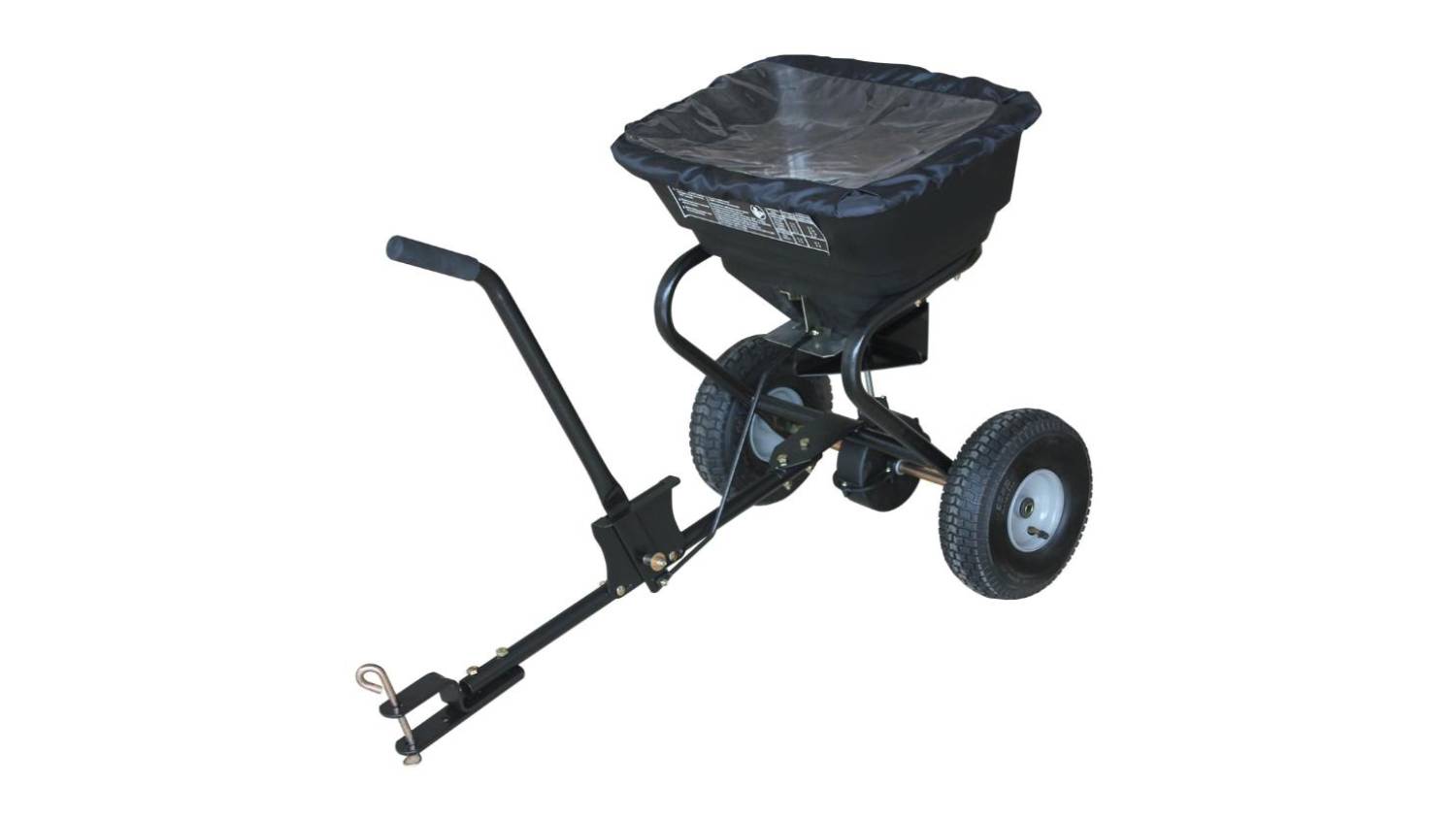 TSB Living Adjustable ATV Tow-Behind Gardening Mulch Spreader with Cover 30L