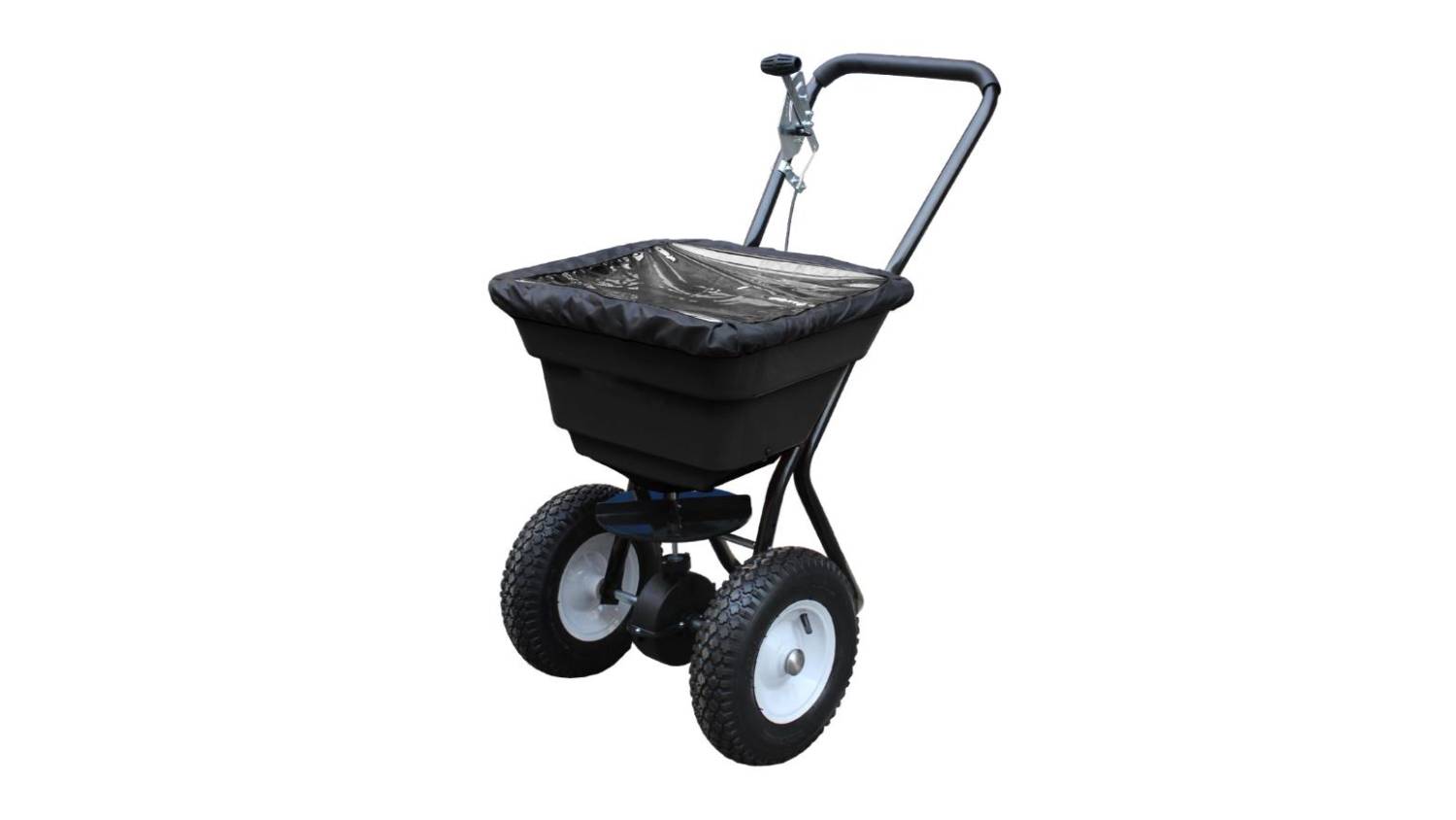 TSB Living Adjustable ATV Tow-Behind Gardening Mulch Spreader with Cover 36L