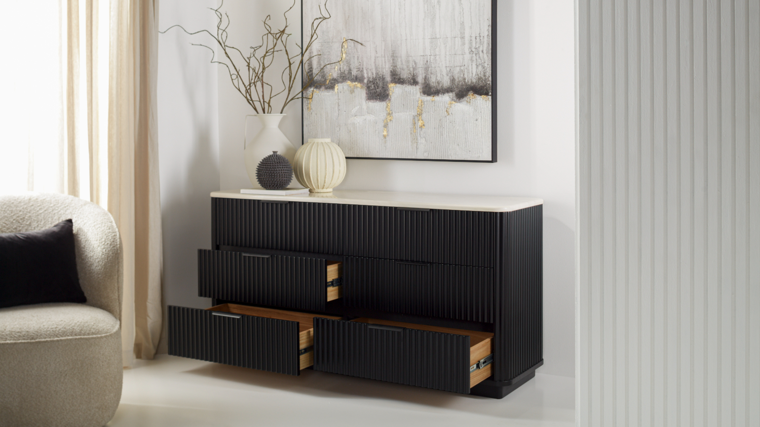 Province 6 Drawer Lowboy