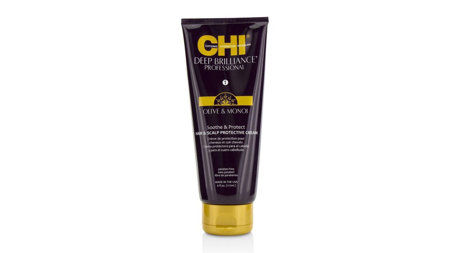 CHI Deep Brilliance Olive and Monoi Soothe and Protect Hair and Scalp Protective Cream - 177ml/6oz