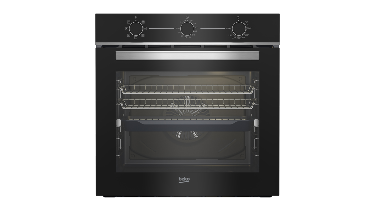 Beko 60cm Built-In Oven with 7 Functions - Black (BBO6850MX)