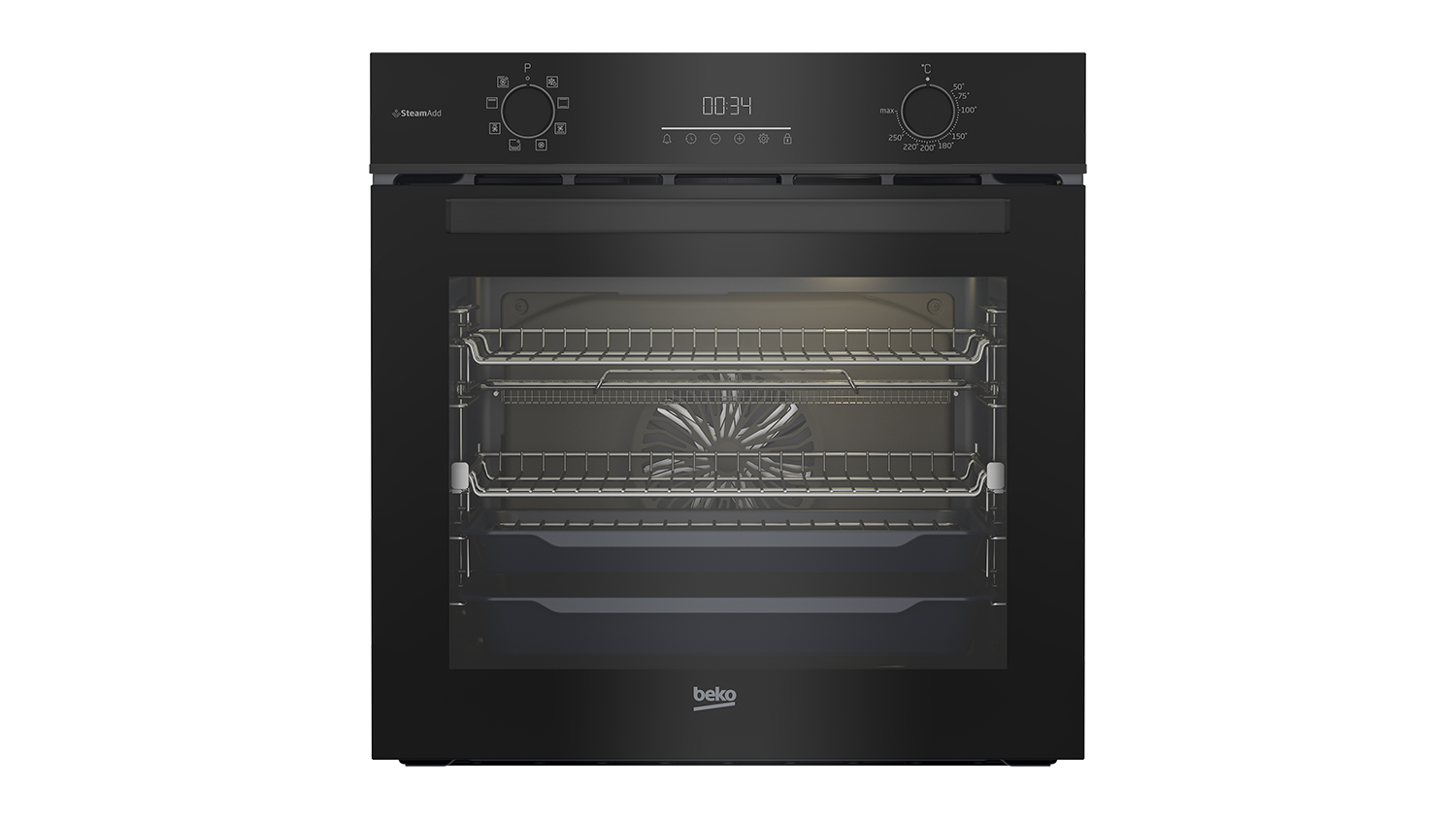 Beko 60cm Built-In Steam Oven with 8 Functions - Dark Stainless Steel (BBO6851MDX)