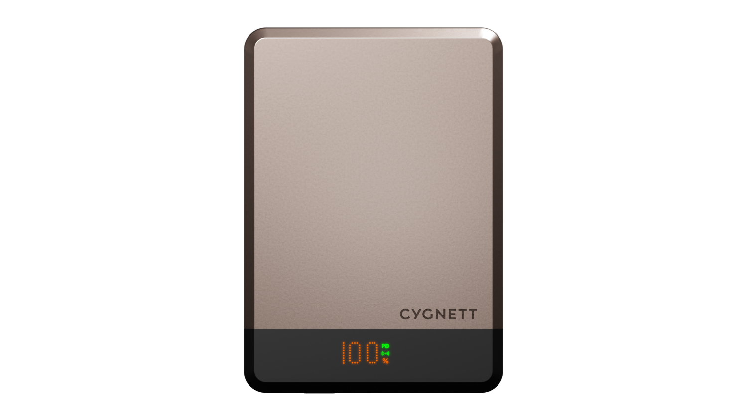 Cygnett MagSlim 10,000mAh Magnetic Wireless Power Bank - Champagne (CY5279PBCHE)