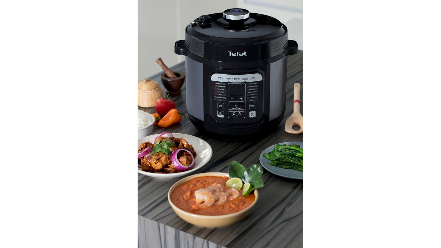 Tefal 6L Home Chef Smart Pressure Multi Cooker Black (CY601D60