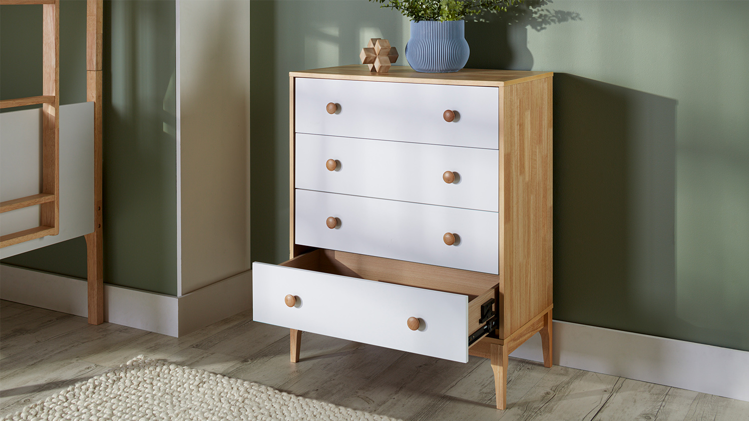 Jesse 4 Drawer Tallboy - White