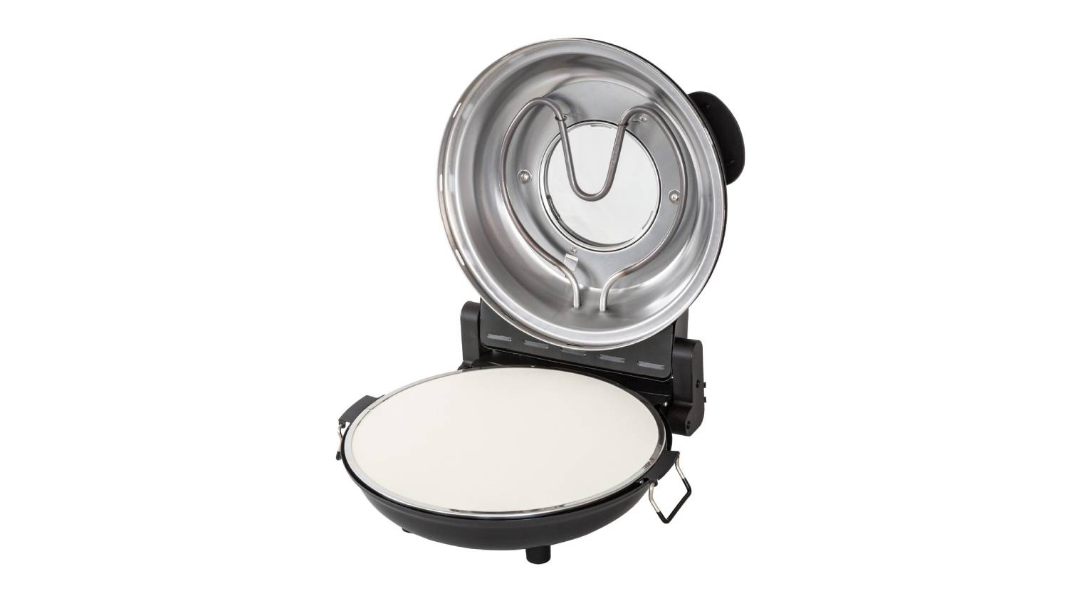 Healthy Choice Benchtop Pizza Oven with Viewing Window, Thermal Controls 30.5cm - Black