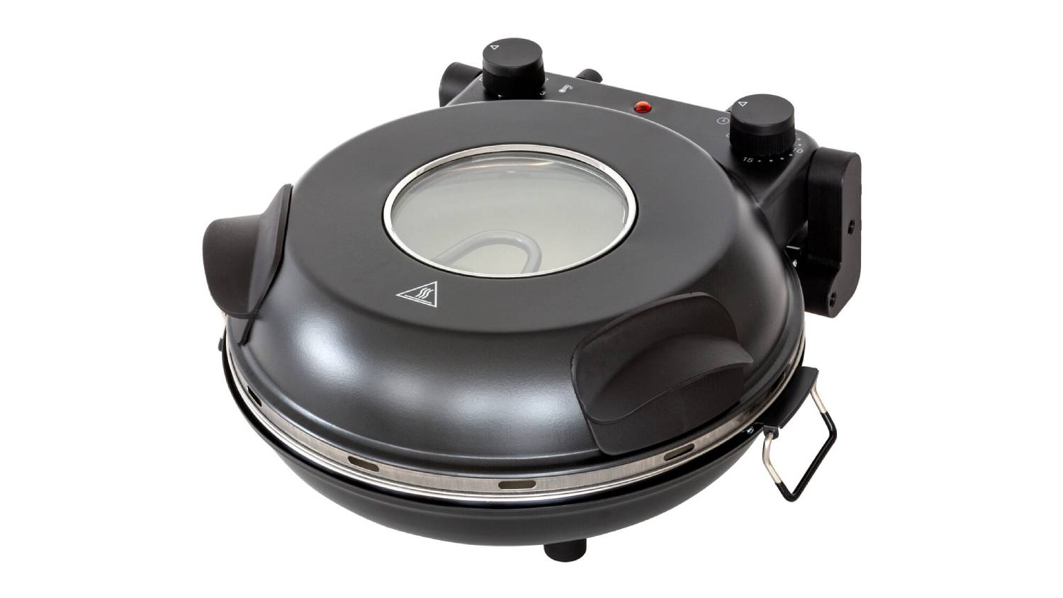 Healthy Choice Benchtop Pizza Oven with Viewing Window, Thermal Controls 30.5cm - Black