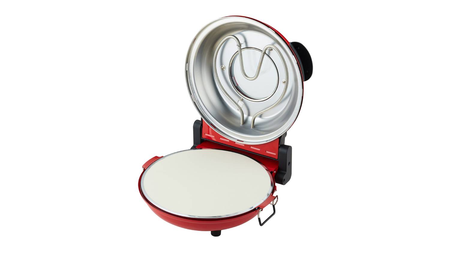 Healthy Choice Benchtop Pizza Oven with Viewing Window, Thermal Controls 30.5cm - Red