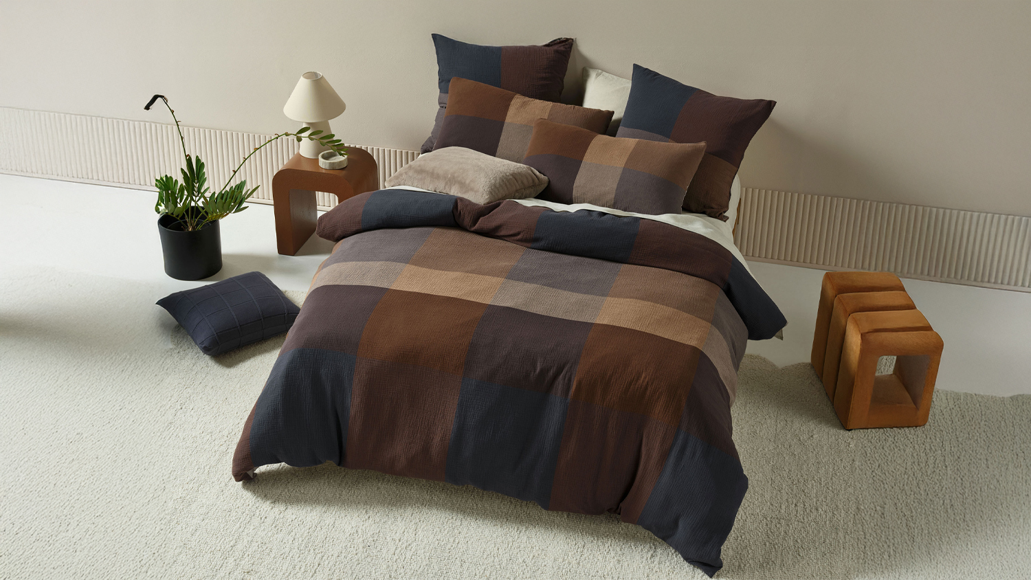 Fletcher Chestnut Duvet Cover Set by Savona