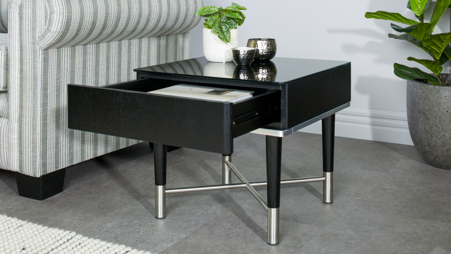 Angsana 500mm 1 Drawer Side Table