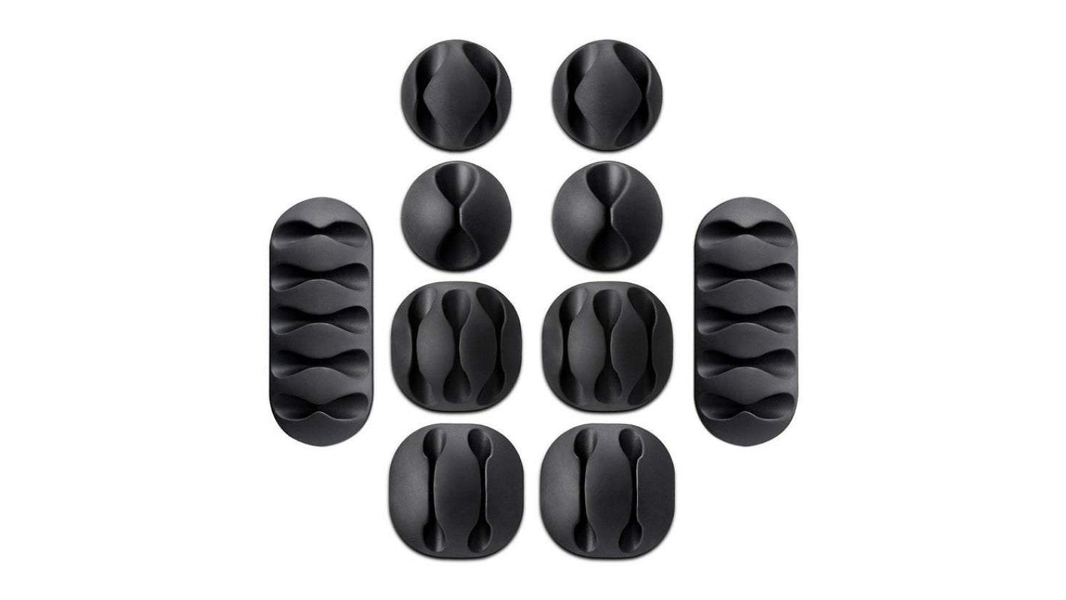 HOD Cable Organiser Set 2 x 10pcs. - Black