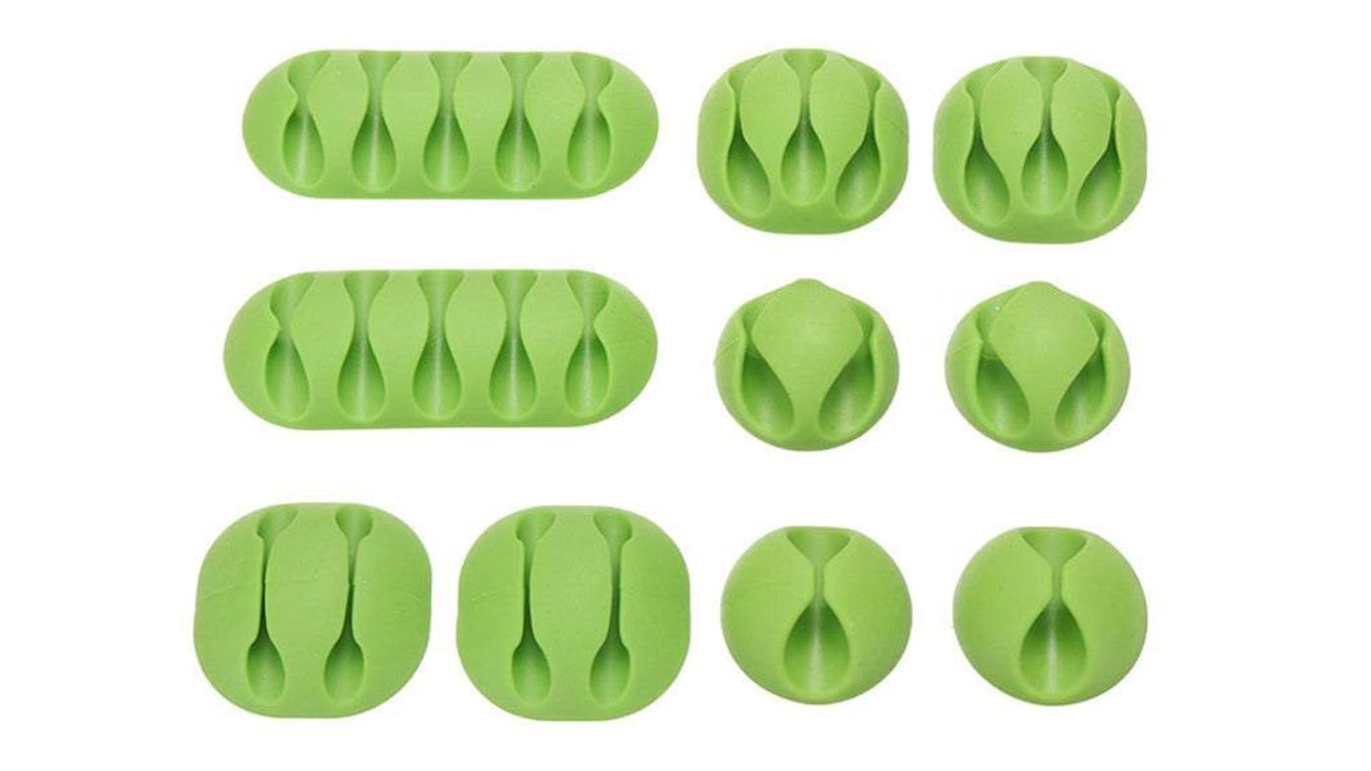 HOD Cable Organiser Set 2 x 10pcs. - Green
