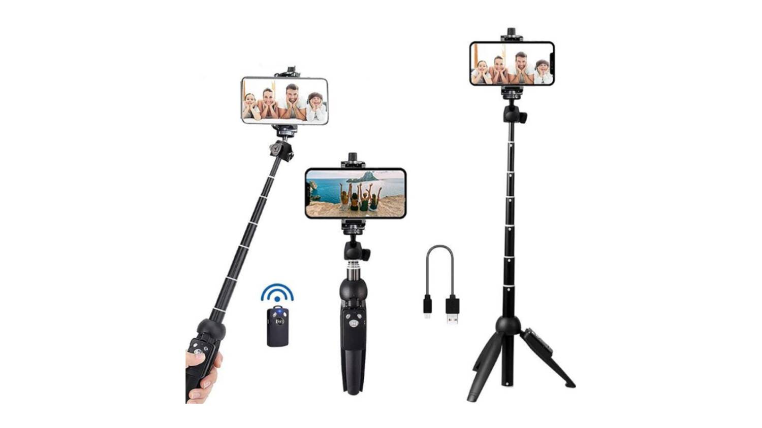 HOD Selfie Stick/Phone Tripod - Black