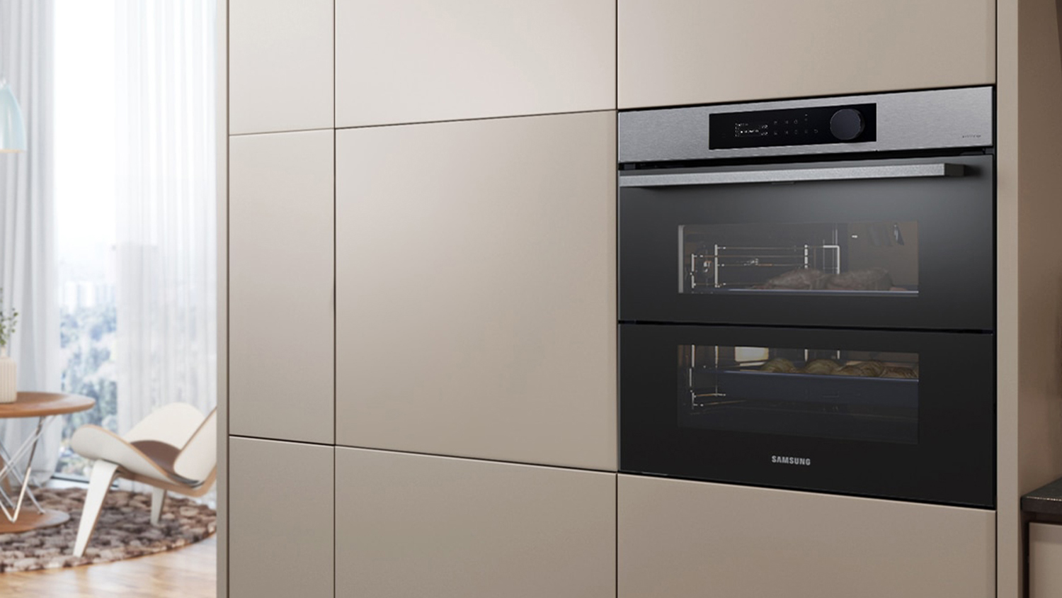 Samsung 60cm Built-In Oven with Dual Cooking & 12 Functions - Stainless Steel (Series 5/NV7B5755SAS)