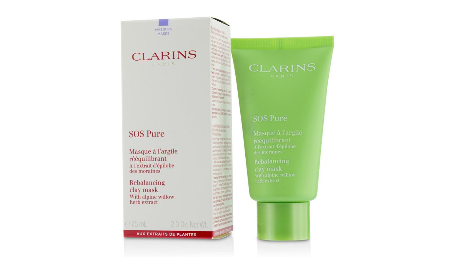 Clarins SOS Pure Rebalancing Clay Mask with Alpine Willow - Combination to Oily Skin - 75ml/2.3oz