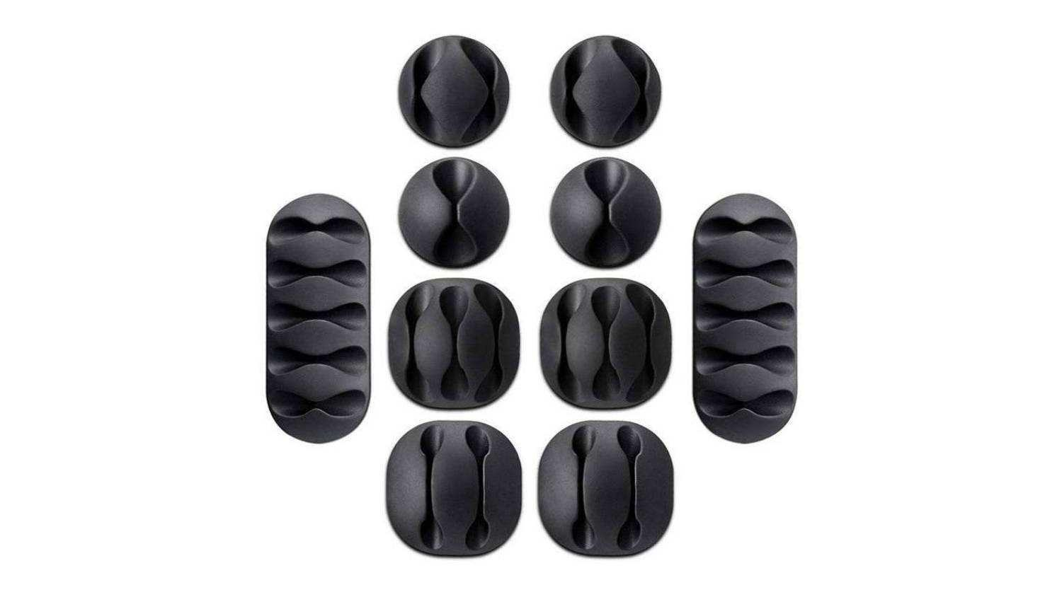 HOD Cable Organiser Set 10pcs. - Black