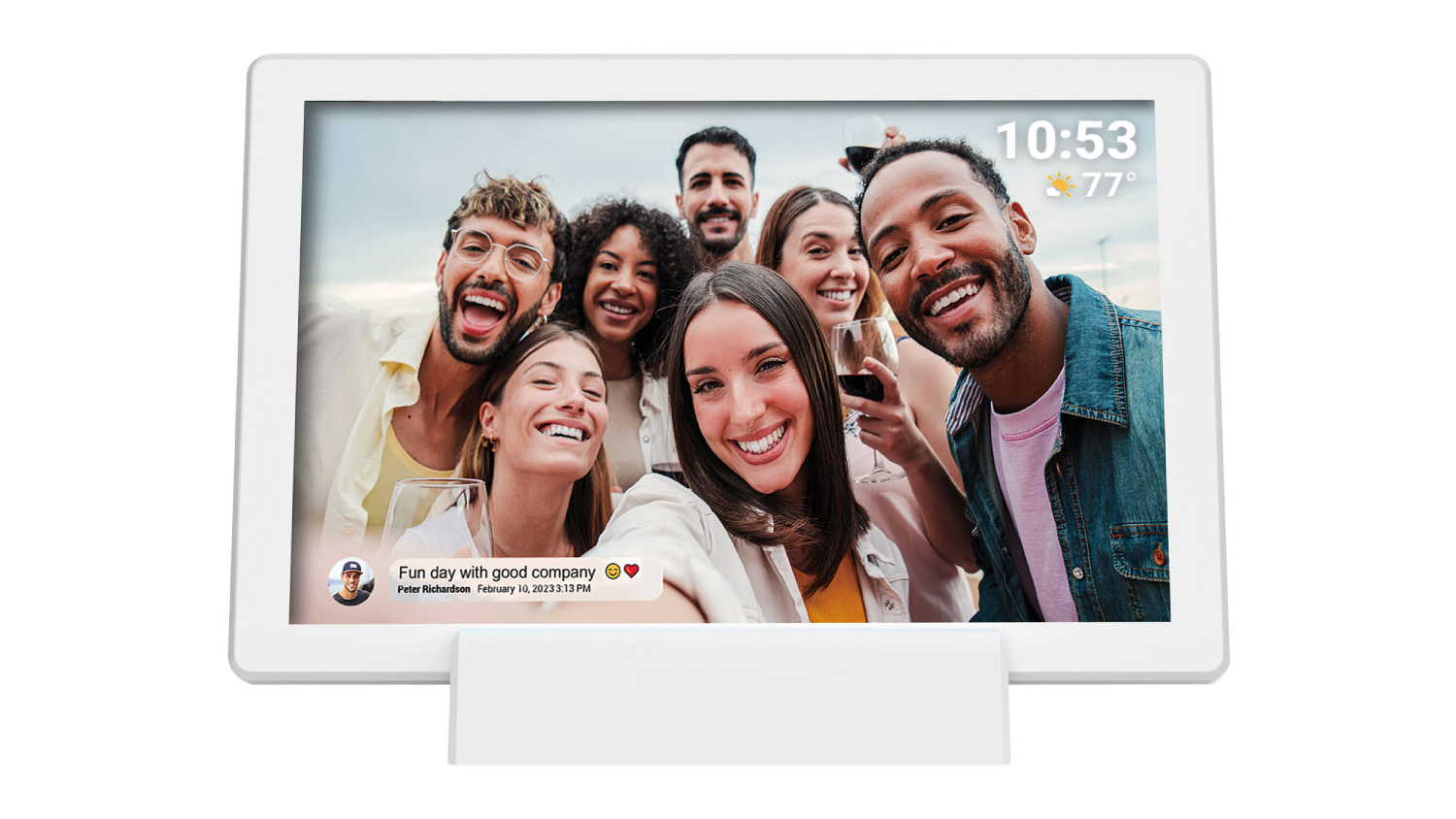 Jackson Frameo 10.1" Digital Photo Frame with Battery - White (DPF101BTW)