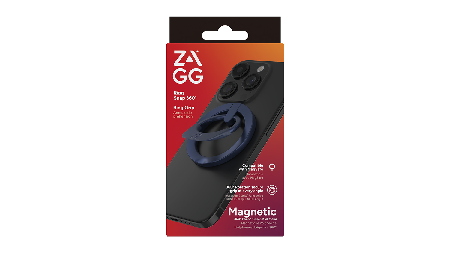Zagg Snap 360 Magnetic Ring for Smartphones - Blue (702413214)