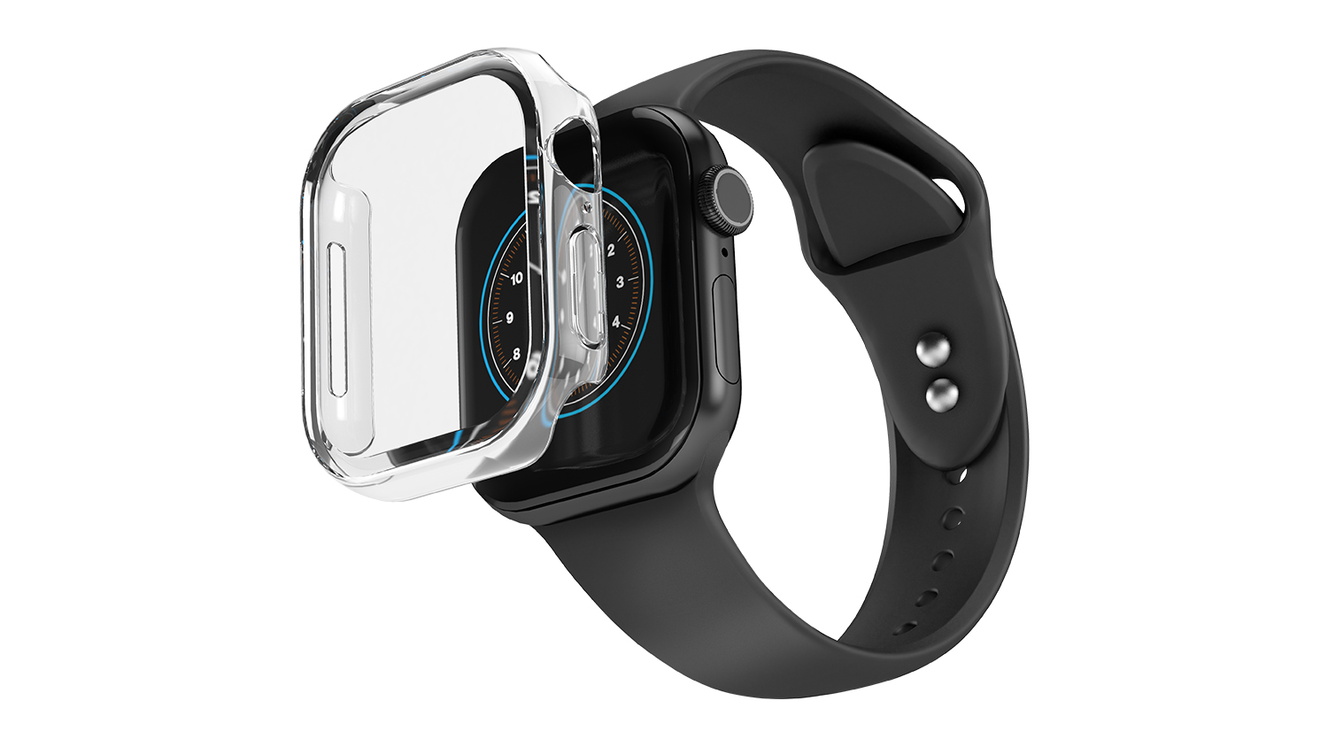 Cygnett EdgeShield Case with Screen Protector for Apple Watch 10 - Clear (Fit Case Size 46mm)