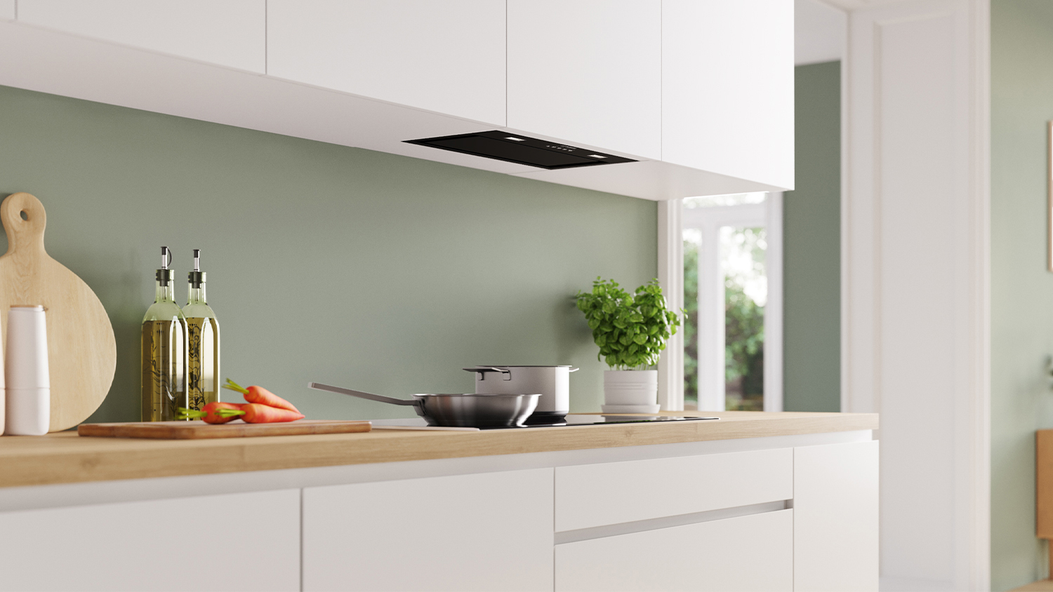 Bosch 52cm Undermount Integrated Rangehood - Black (Series 6/DLN56AC60A)