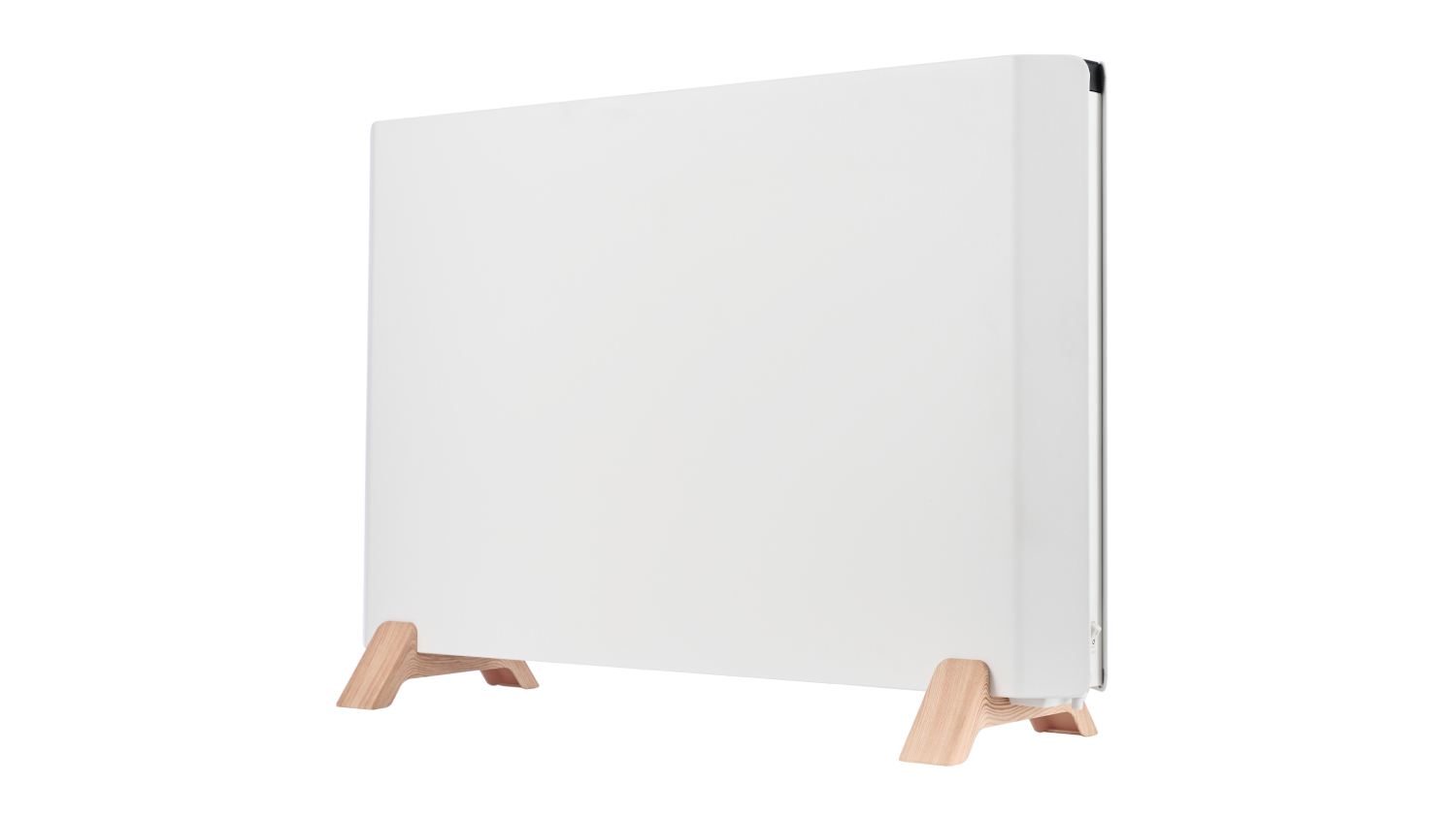 Goldair 2400W Convector Heater in white, freestanding on light wood legs