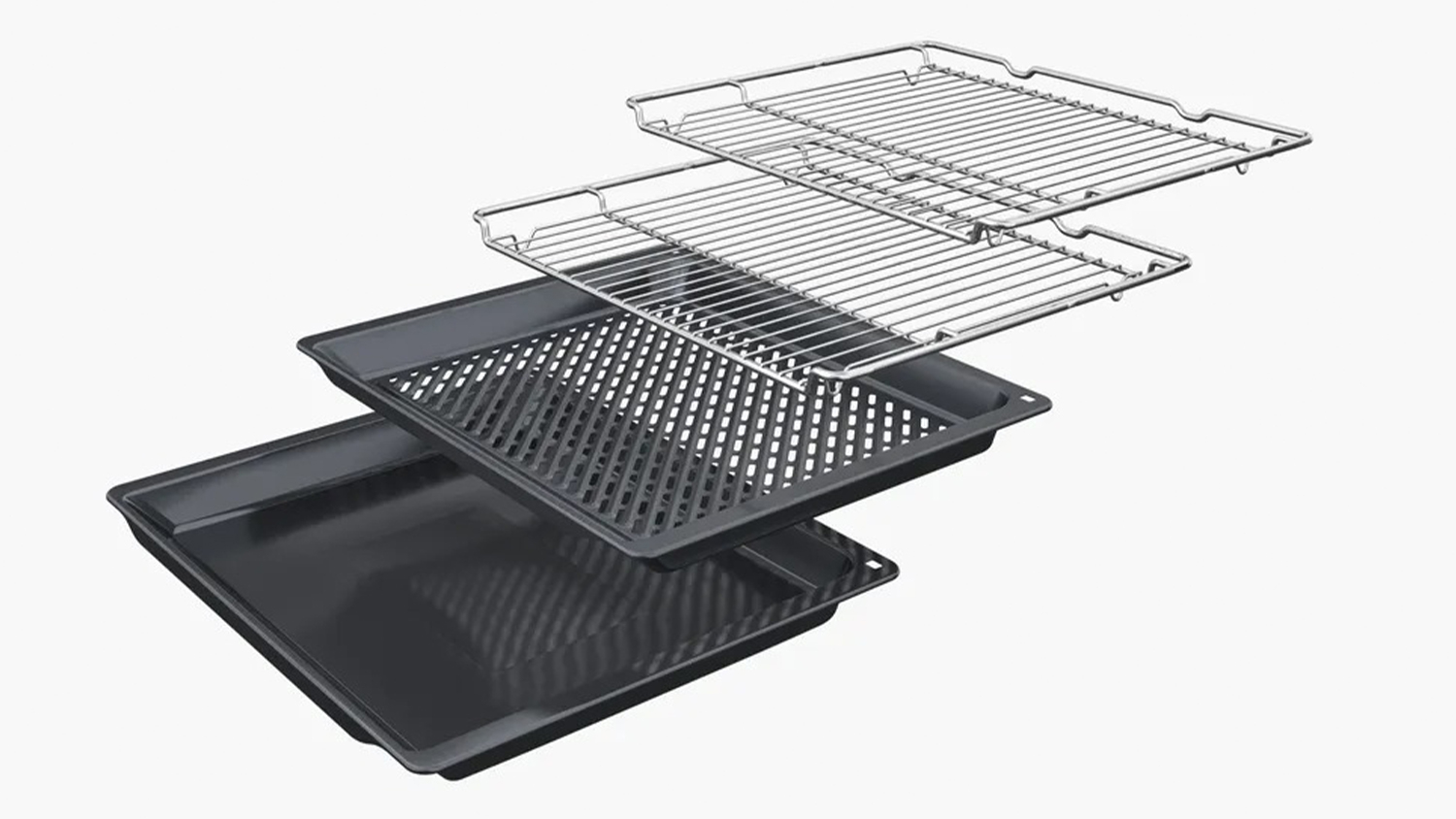 Bosch 60cm Built-In Double Oven with 10 Functions - Stainless Steel (Series 6/MBG578FS3A)