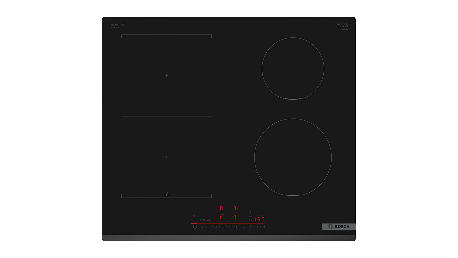 Bosch 60cm 4 Zone Induction Cooktop - Black Glass (Series 6/PVS631HC1H)